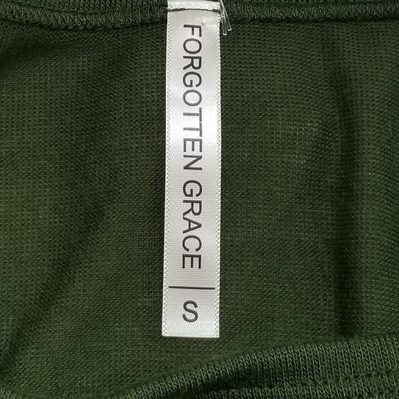 Forgotten Grace Sweater Womens Small Green Stretch - Picture 4 of 13